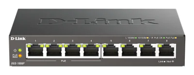 Switch D-LINK DGS-1008P/E, 8x Gigabit, PoE, L2