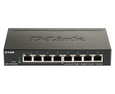 Switch D-LINK DGS-1100-08PV2, 8x Gigabit, PoE, L2/L3, gestionat