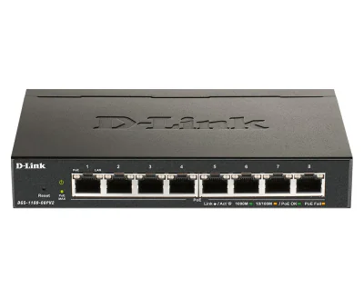 Switch D-LINK DGS-1100-08PV2/B, 8x Gigabit, PoE, L2/L3, gestionat