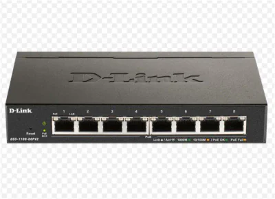Switch D-Link DGS-1100-08V2, 8 port, 10/100/1000 Mbps, Black