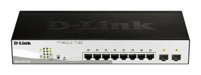 Switch D-LINK DGS-1210-10P, 8x Gigabit, 2x SFP+, PoE, L2, gestionat
