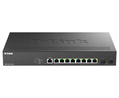 Switch D-Link DMS-1250-10SP , 8 porturi Gigabit, 2 porturi SFP+, Protocol 802.1D STP 802.1s MSTP 802.1w RSTP, rackabil