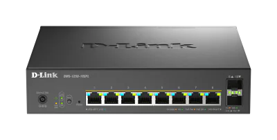 Switch D-Link DMS-1250-10SPL, 8 porturi Gigabit, 2 porturi SFP+, Protocol 802.3bt+802.3af/at, rackabil