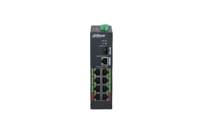 Switch Dahua cu 10 porturi,  8 porturi ePoE, pana la 800 m