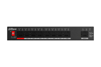Switch Dahua PFS3009-8ET1GT-96-V2 PoE 8 porturi + 1 port Gigabit, 250m, 96W