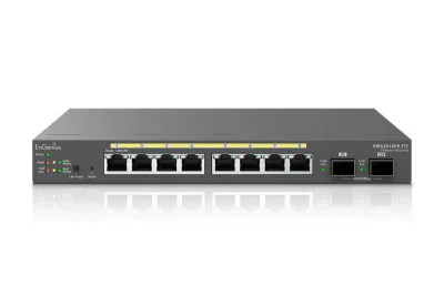 Switch EnGenius Managed / stand-alone Desktop 8-port GbE 130W cu 2 antene SFP