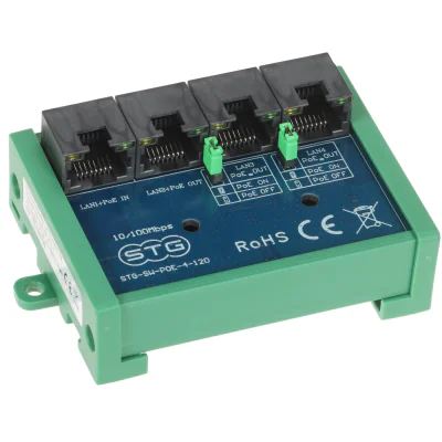 Switch / extender PoE STG STG-SW-POE-4-120, 3 porturi + 1 uplink