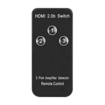 Switch HDMI Lanberg 3 porturi, rezoluție maximă 3840 x 2160 px, telecomandă inclusă, negru