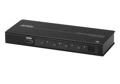 Switch HDMI True 4K ATEN VS481C-AT-G; numar porturi 4, Material: Metal, Rată maximă de reîmprospătare: 60 Hz; rezolutie maxima 4096 x 2160 Consum de energie (tipic): 0,924 W. Lățime: 82,1 mm, Adâncime: 200 mm, Înălţime: 25 mm. Lăţime de ambalaj: 59 m