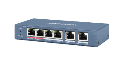 Switch Hikvision DS-3E0106HP-E, 4-port, HiPoE