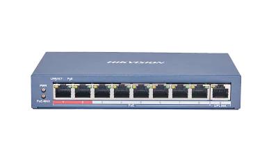 Switch Hikvision DS-3E0109P-E©, 8-port, PoE