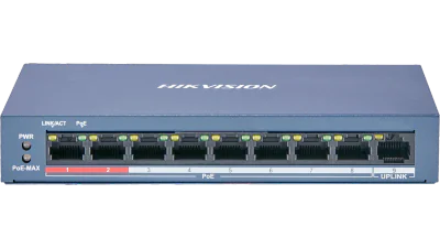Switch Hikvision DS-3E0109P-E/M(B), 8-port, PoE