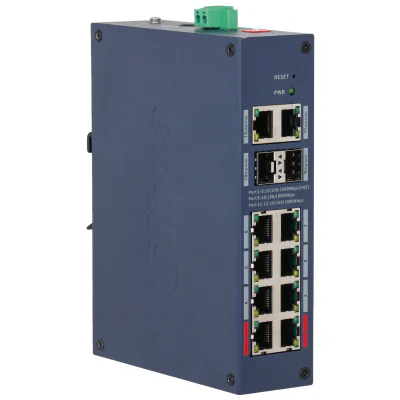 Switch industrial PoE administrabil DAHUA CHS4212-8GT-110, 8 porturi + 2 uplink + 2 SFP