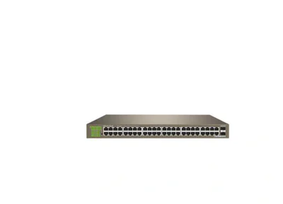 Switch IP-COM G1050F, standarde retea: IEEE 802.3, IEEE 802.3u, IEEE 802.3x, IEEE 802.3ab, IEEE 802.3z, interfata: 48 x 10/100/1000 RJ45, 2 x SFP 1000 Mbps, dimensiuni: 440 mm x 240 mm x 44 mm, carcasa metal, fara ventilator, capacitate: 100Gbps, buf