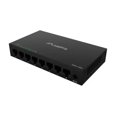 Switch Lanberg DSM1-1008, 8 porturi 1000BASE-T, Unmanaged, carcasă metalică, 10 Gbps