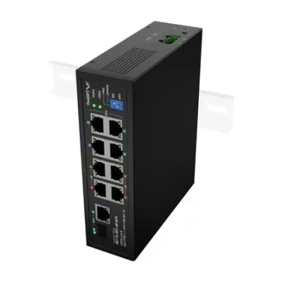 Switch Lanberg ILFE-8P-1GE-1S-120, 8 porturi PoE+/PoE++, 1 port SFP, buget PoE 120W, neadministrabil