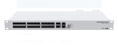 Switch MIKROTIK 24 Port QSFP+ 2 SFP L3 Managed CRS326-24S+2Q+RM, Procesor:650 MHz, 64 mb RAM, 16 mb Flash, Dimensiuni: 443 x 200 x 44 mm, interfata: 24 x 10Gpbs SFP+, 2 x 40Gpbs QSFP+, 1 x 10/100, 1 x USB, IP20, consum maxim 69w, 3 ventilatoare., White