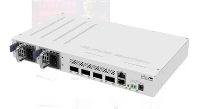 Switch MIKROTIK SWITCH MIKROTIK CRS504-4XQ-IN, PoE, gestionat, White