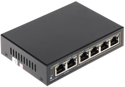 Switch PoE 6 porturi, 4 porturi Poe + 2 porturi uplink Pulsar S64