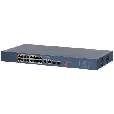 Switch PoE administrabil DAHUA CS4220-16GT-240-V2, 16 porturi + 2 uplink + 2 SFP