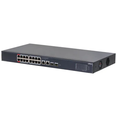 Switch PoE administrabil DAHUA SG4020LP, 16 porturi + 2 uplink + 2 SFP