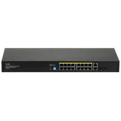 Switch PoE CUDY GS1018PS2, 16 porturi + 2 uplink + 2 SFP