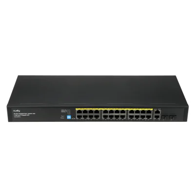 Switch PoE CUDY GS1026PS2, 24 porturi + 2 uplink + 2 SFP