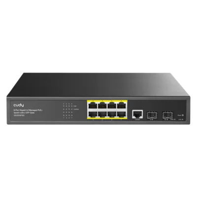 Switch PoE CUDY GS2008PS2, 8 porturi + 2 SFP