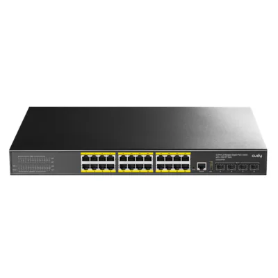 Switch PoE CUDY GS5024PS4-400W, 24 porturi + 4 SFP+