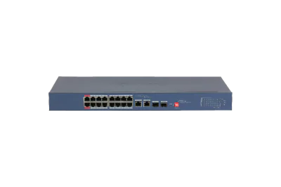 Switch PoE Dahua 16+2 Port, PoE 16x RJ45 10/100, Combo: 2x RJ45 10/100/1000 2x SFP 1000, 135 W, Cloud Management