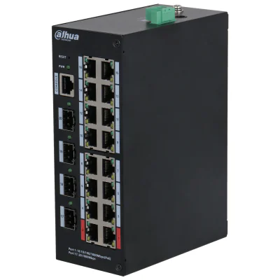 Switch PoE DAHUA HS4420-16GT-190, 16 porturi + 4 SFP
