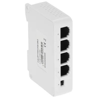 Switch PoE / extender DELTA NETWORK SPT-POE/3-POE-DIN-E, 3 porturi + 1 uplink, pe șină DIN