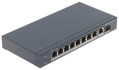 Switch PoE HIKVISION DS-3E0510P-E, 8 porturi + 1 uplink + 1 SFP