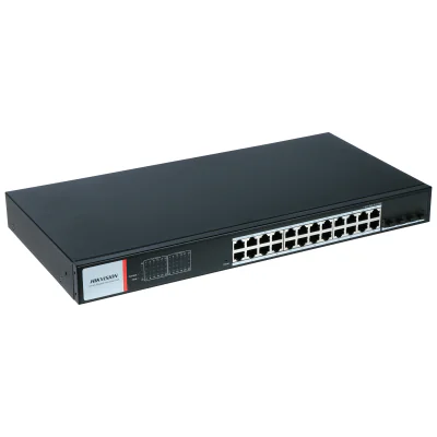 Switch PoE HIKVISION DS-3T1528HP-SI-24P4F/NOPOWER, 24 porturi + 4 SFP
