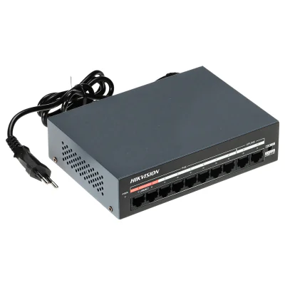 Switch PoE HIKVISION DS-XS10-P, 8 porturi + 2 uplink