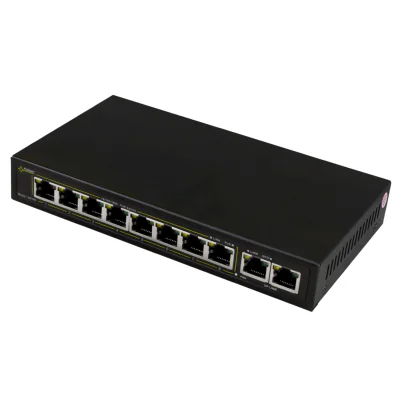 Switch PoE PULSAR SG-108, 8 porturi + 2 uplink
