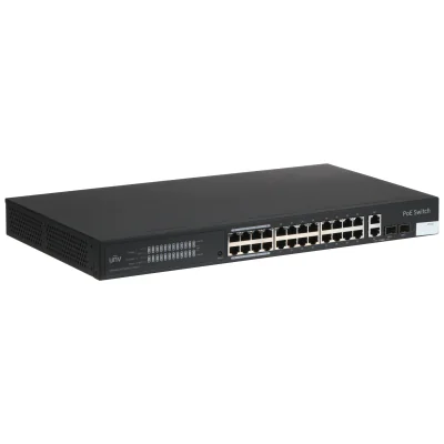 Switch PoE Uniview NSW3000-25GT1GP1GC-POE-IN, 24 porturi + 2 uplink + 2 SFP