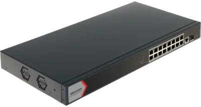 Switch Smart Managed 26 porturi HIKVISION DS-3E1526P-EIV2, 24 PoE + 1 RJ45 + 1 SFP Gigabit, buget PoE 370 W
