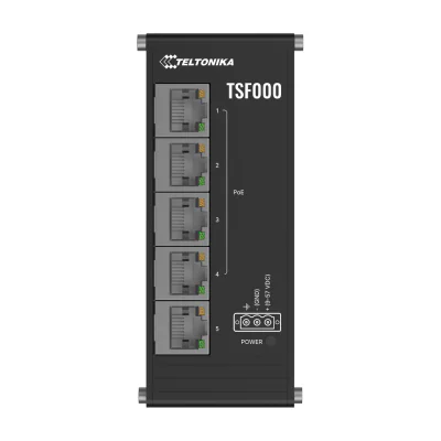 Switch TELTONIKA TSF000, 4x PoE+, DIN rail