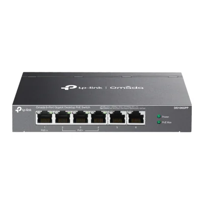 Switch TP-LINK DS106GPP, 6x Gigabit, PoE