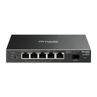 Switch TP-LINK SG2206MP, 5x Gigabit, PoE, L2