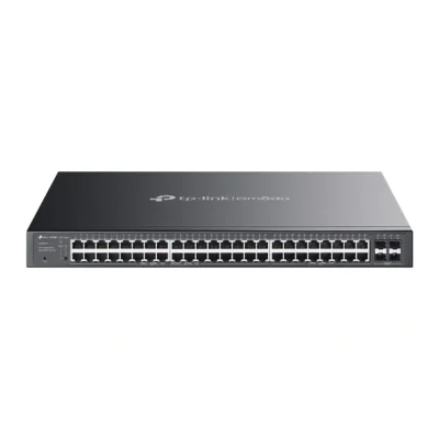 Omada 52-Port Gigabit Smart Switch with 32-Port PoE+ PORT: 48× Gigabit Ports (32×PoE+ and 16× Non-PoE), 4× Gigabit SFP Slots SPEC: 32× 802.3at/af, 230 W PoE Power, 1U 19-inch Rack-mountable Steel Case, Fanless FEATURE: Integration with Omada SDN Cont