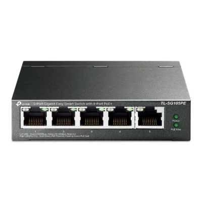Switch TP-LINK TL-SG105PE, 5x Gigabit, PoE, L2, gestionat