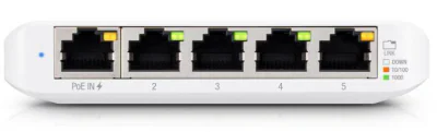SWITCH Ubiquiti, Gigabit x 5, managed, carcasa plastic, "USW-FLEX-MINI-EU"