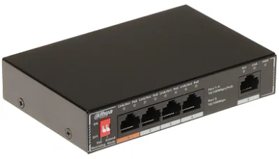 Switch Unmanaged 5 porturi DAHUA DH-SF1005P, 4 PoE + 1 uplink, Black