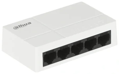 Switch Unmanaged 5 porturi DAHUA PFS3005-5GT-L-V2, 5 RJ45 Gigabit