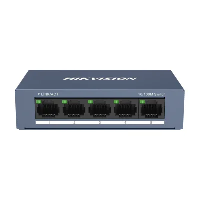 Switch Unmanaged 5 porturi HIKVISION DS-3E0105-O, 5 RJ45 Fast Ethernet