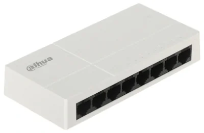 Switch Unmanaged 8 porturi DAHUA PFS3008-8GT-L-V2, 8 RJ45 Gigabit