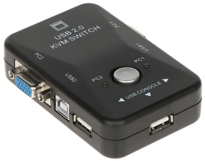 Switch VGA + USB PAWONIK VGA+USB-SW-2/1, 2 intrări VGA, 2 USB-B