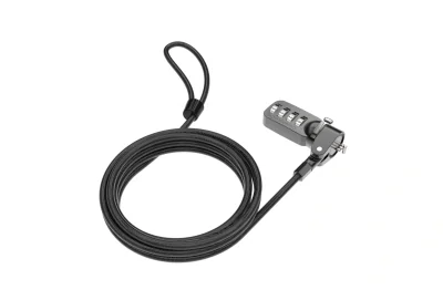 T-BAR SECURITY COMBINATION/CABLE LOCK - BLACK